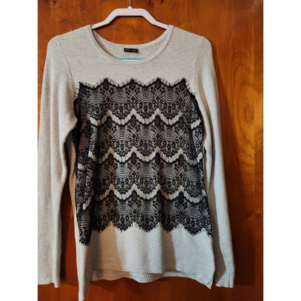 Hannah Black Lace Sweater